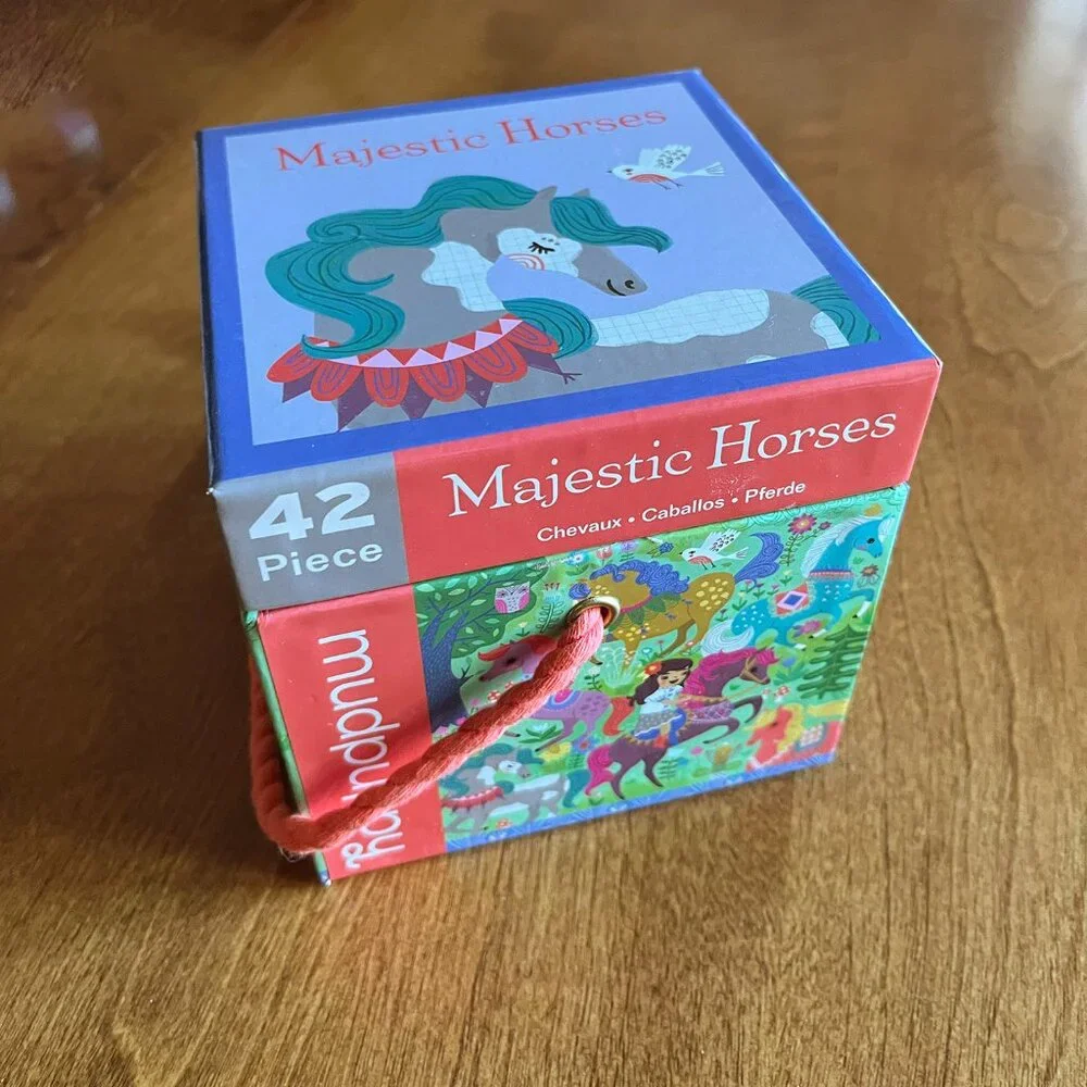 Mudpuppy horses and mermaids cube puzzles